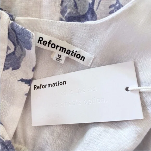 NEW Reformation Bucatini Dress Lupine 12